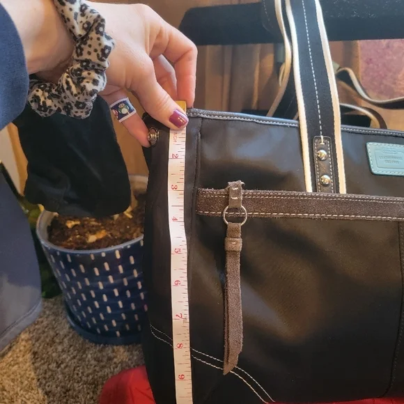 Coach Black Hampton Tote Bag purse - Picture 13 of 17